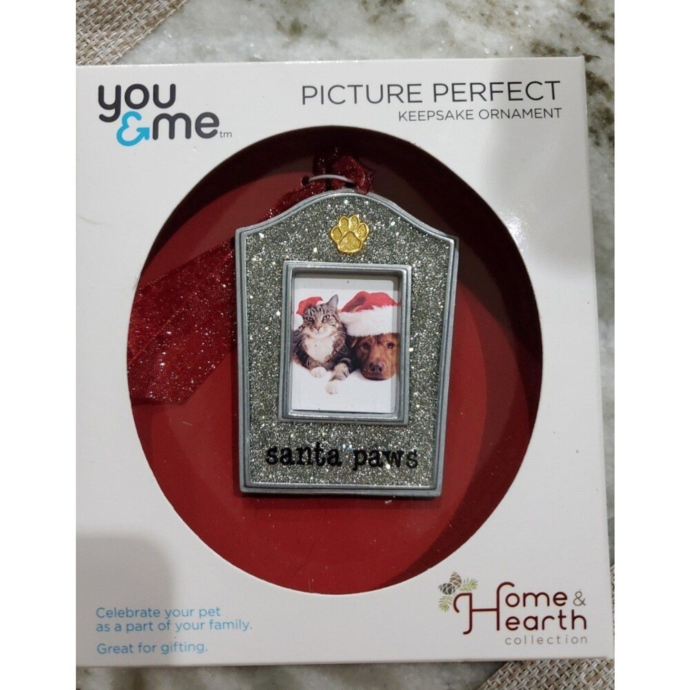 Ornament Pet Picture Frame Santa Paws Home & Hearth